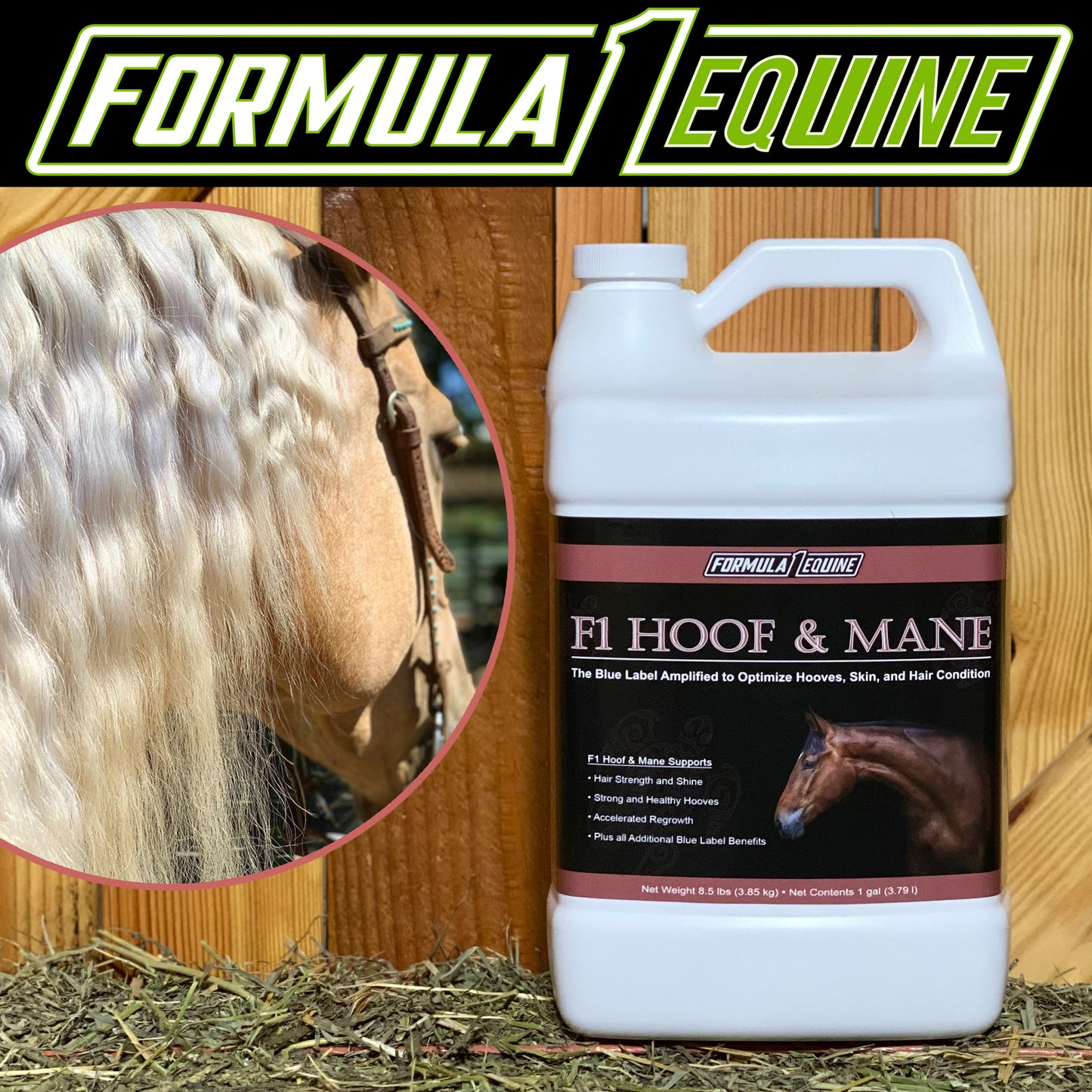 F1 Hoof and Mane: Horse Supplement for Hooves, Skin, and Hair